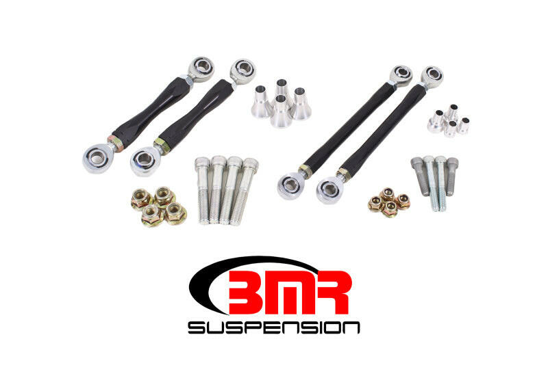 BMR 08-17 Challenger Front and Rear Sway Bar End Link Kit - Black Suspension Arms & Components BMR Suspension