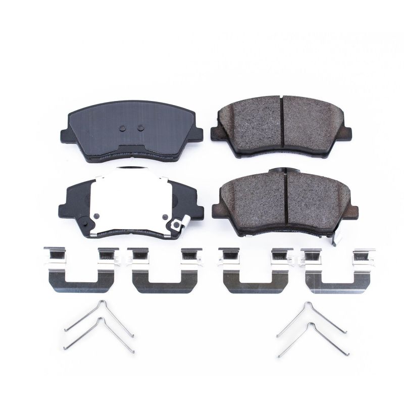 Power Stop 17-19 Hyundai Elantra Front Z17 Evolution Ceramic Brake Pads w/Hardware Brake Pads - OE PowerStop