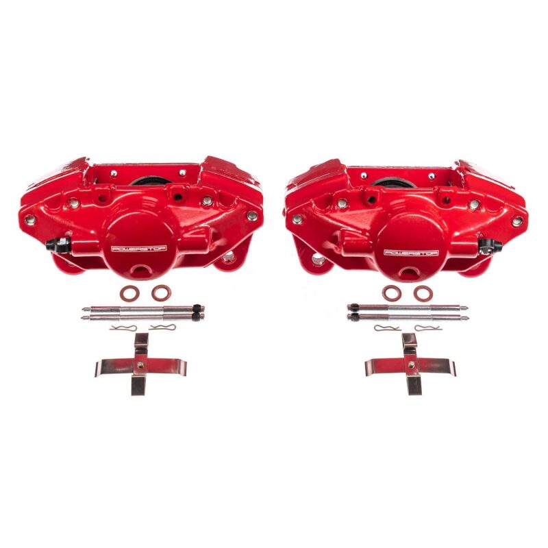 Power Stop 03-04 Infiniti G35 Rear Red Calipers - Pair Brake Calipers - Perf PowerStop