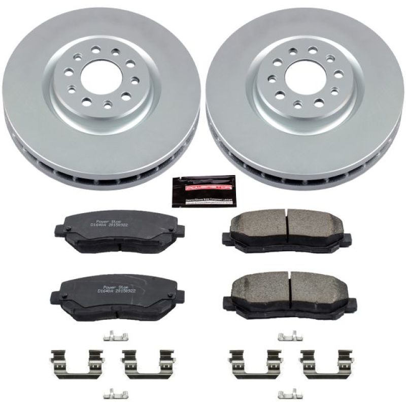 Power Stop 15-17 Chrysler 200 Front Z17 Evolution Geomet Coated Brake Kit Brake Kits - Performance Blank PowerStop