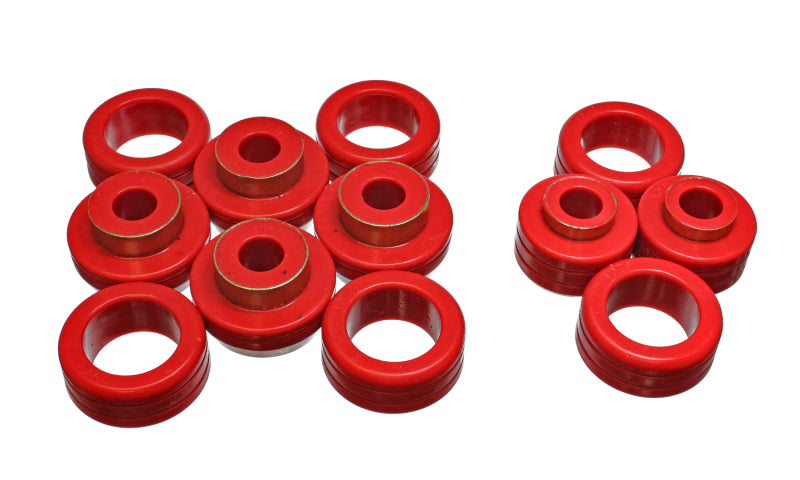 Energy Suspension 87-96 Dodge Dakota 2WD Red Body (Cab) Mount Set Bushing Kits Energy Suspension