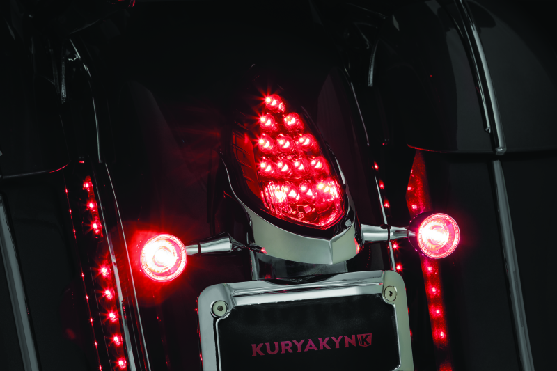 Kuryakyn Rear Turn Signal & License Plate Mount Indian Chrome Bolts Kuryakyn