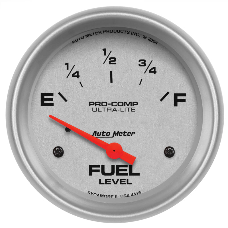Autometer Ultra-Lite 52mm Electronic Fuel Level Gauge Gauges AutoMeter