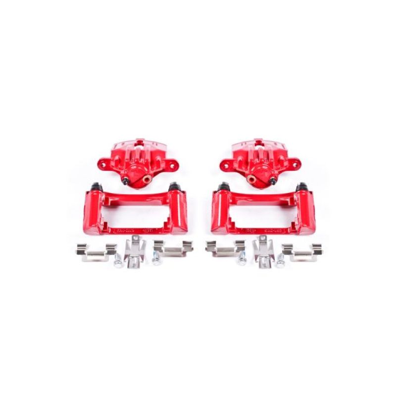 Power Stop 98-02 Chevrolet Camaro Rear Red Calipers w/Brackets - Pair Brake Calipers - Perf PowerStop