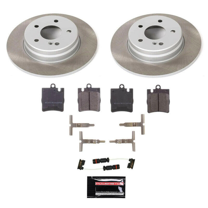 Power Stop 01-02 Mercedes-Benz E430 Rear Semi-Coated Rotor Kit Brake Kits - Performance Blank PowerStop