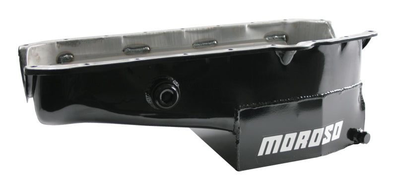 Moroso 86-Up Chevrolet Small Block (w/1in Inspection Bung) Wet Sump 7qt 7.5in Steel Oil Pan Oil Pans Moroso