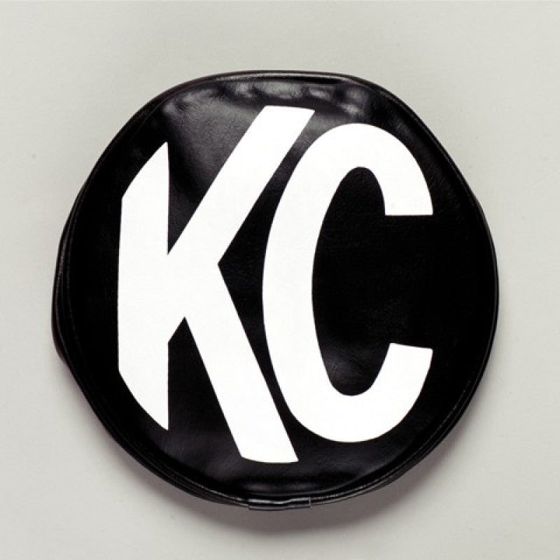 KC HiLiTES 6in. Round Soft Cover (Pair) - Black w/Yellow KC Logo Light Covers and Guards KC HiLiTES