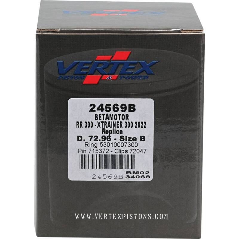 Vertex Piston 22-24 Beta RR 2T 300 300cc Cast Replica Piston Kit Piston Sets - Powersports Vertex Pistons