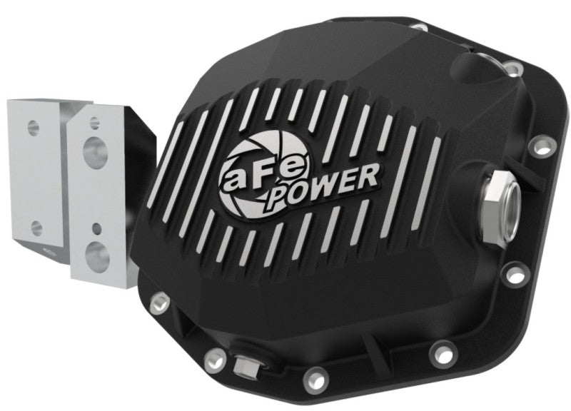 aFe Street Series Rear Differential Cover Black w/Machined Fins 20+ Jeep Gladiator JT (Dana M220) Diff Covers aFe