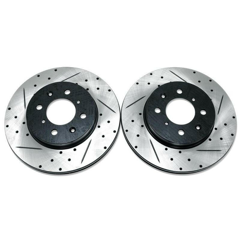 BLOX Racing 90-01 Acura Integra (Excl Type-R) Front Slotted & Drilled Rotors - Pair Big Brake Kits BLOX Racing