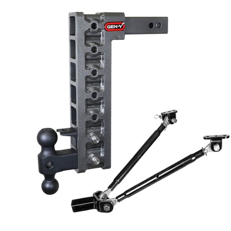 Gen-Y Mega Duty 2in Shank 15in Drop 10K Hitch w/GH-031 Dual-Ball/GH-032 Pintle Lock Hitch Receivers GEN-Y Hitch