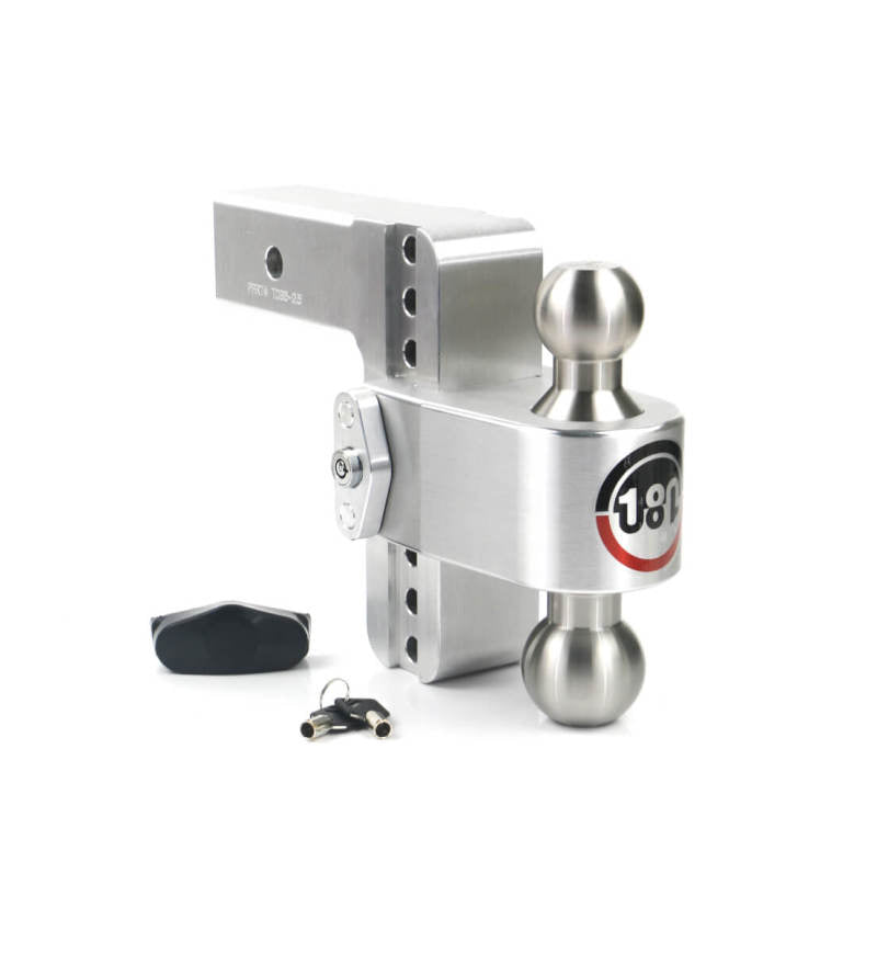 Weigh Safe 180 Hitch 6in Drop Hitch & 2.5in Shank (10K/18.5K GTWR) - Aluminum Hitch Ball Mounts Weigh Safe