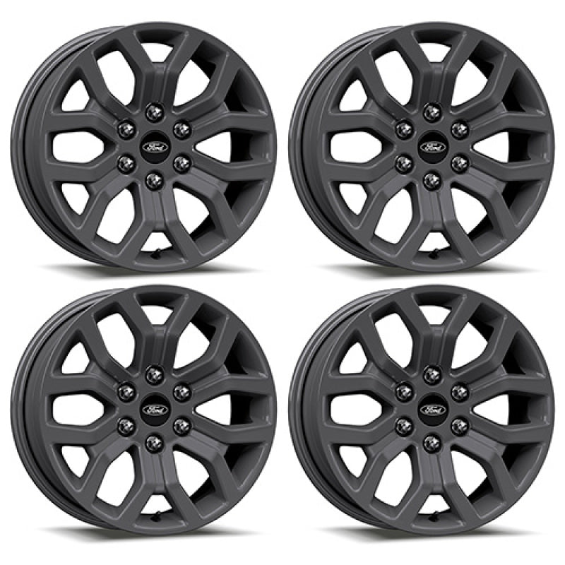 Ford Racing 2024 F-150 18x7.5in Wheel Kit - Matte Gray Wheels - Cast Ford Racing
