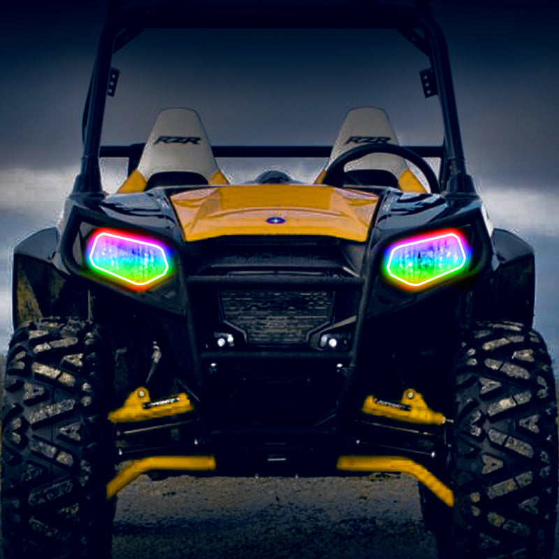 Oracle 08-19 Polaris RZR 570/800/900 Dynamic RGB+W Headlight Halo Kit - - Dynamic Headlights ORACLE Lighting