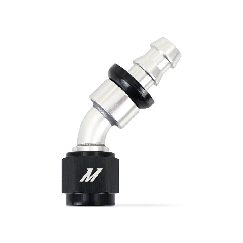 Mishimoto 45 Degree Push Lock Fitting - 6AN Fittings Mishimoto