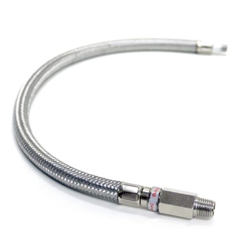 Kleinn 28In Stainless Steel Braided Leader Hose Extension - 1/4In F NPT Inlet/ 1/4In M NPT Outlet Horn Accessories Kleinn Air Horns