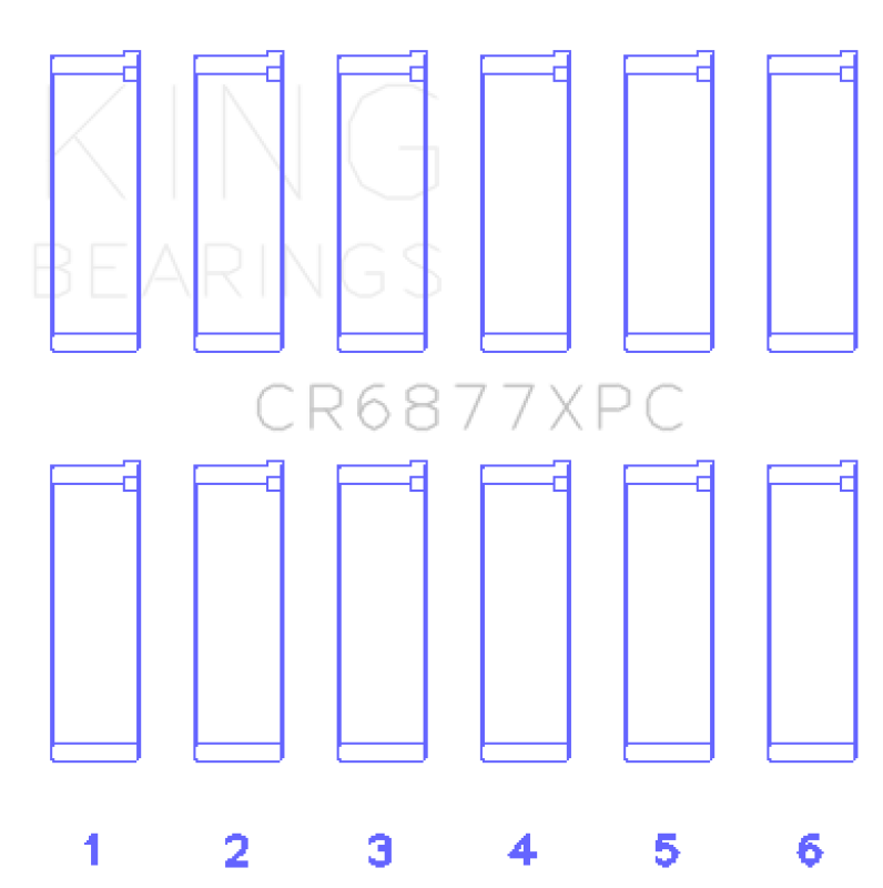 King Engine Bearings BMW S54B32 3.2L Coated Performance Rod Bearing Set of 6 (Size STDX) Bearings King Engine Bearings
