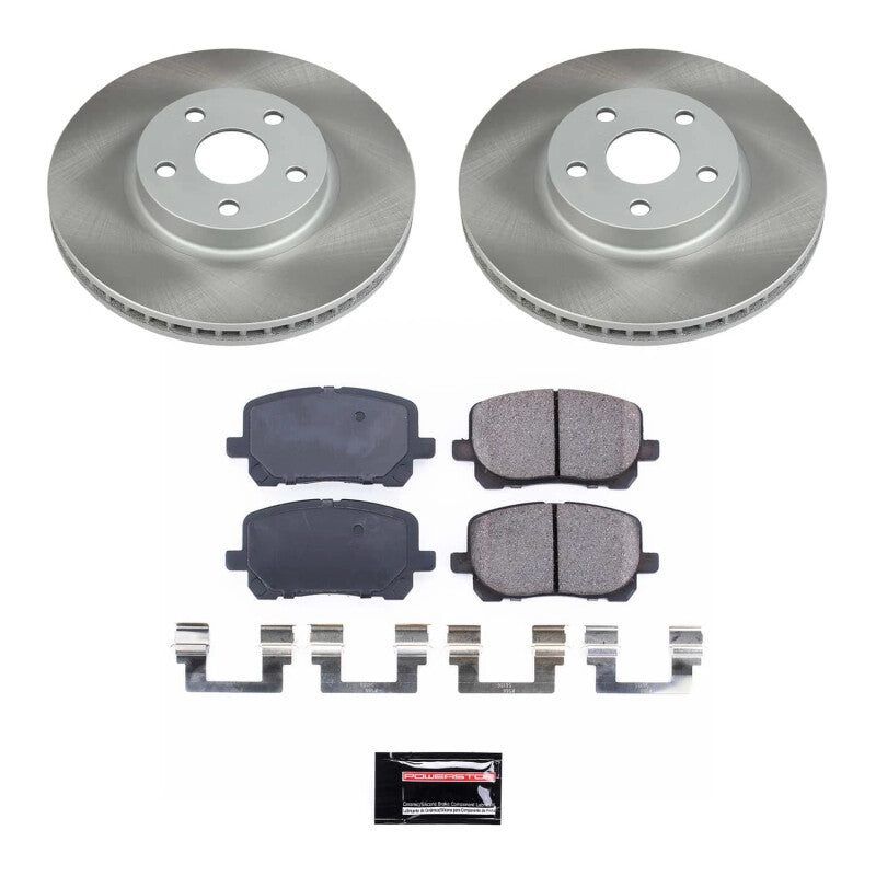 Power Stop 03-08 Toyota Matrix Front Semi-Coated Rotor Kit Brake Kits - Performance Blank PowerStop