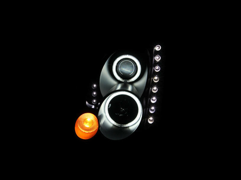 ANZO 2003-2007 Infiniti G35 Projector Headlights w/ Halo Black (CCFL) (HID Compatible) Headlights ANZO