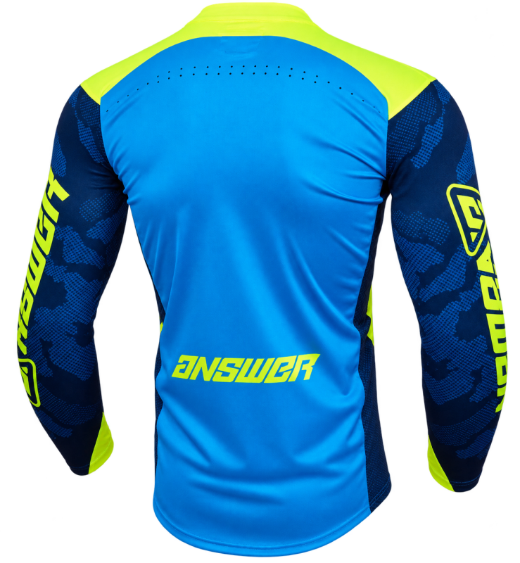 Answer LE Elite Camo Jersey Cyan/Hyper Acid/Black Youth - XL Jerseys Answer
