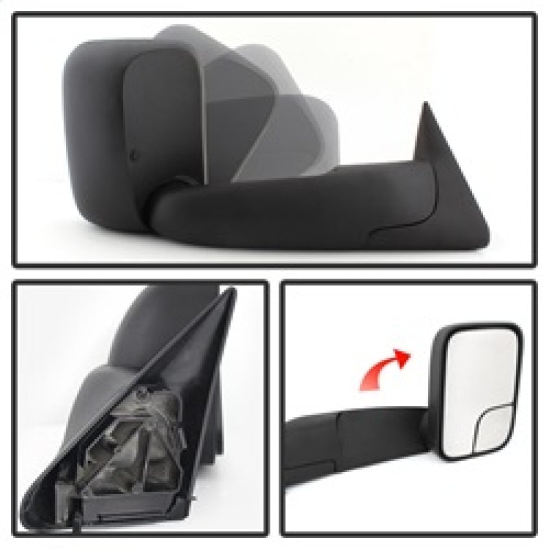 xTune Dodge Ram 94-01 Manual Extendable Manual Adjust Mirror Right MIR-DRAM94-MA-R Side Mirrors SPYDER