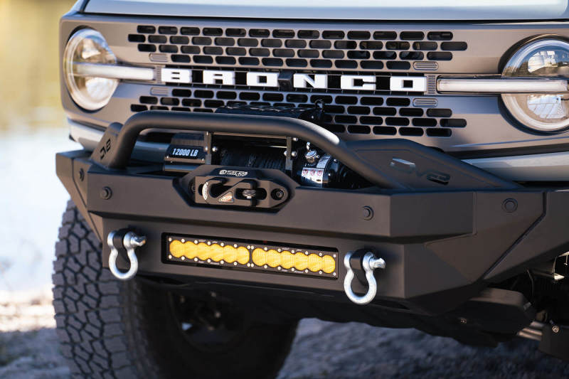 DV8 Offroad 2021+ Ford Bronco Modular Front Bumper Winch Capable w/ Auxiliary Light Mounts Bumpers - Steel DV8 Offroad