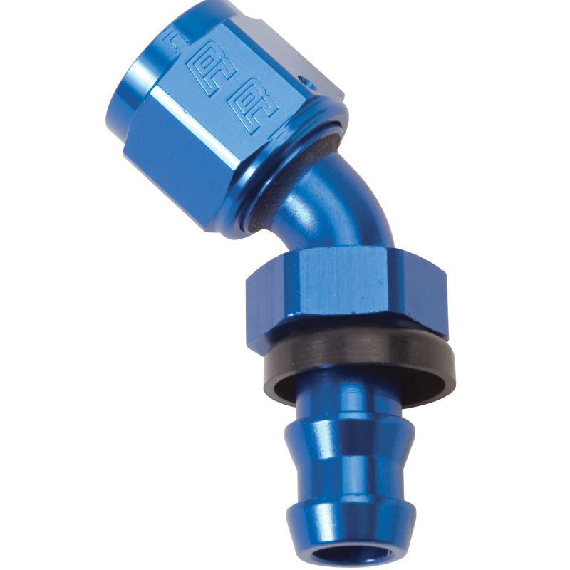 Russell Performance -6 AN Twist-Lok 45 Degree Hose End (Blue) Fittings Russell