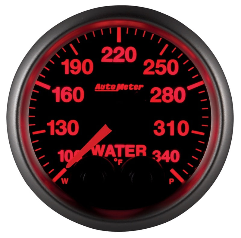 Autometer Elite 52mm 100-340 Deg F Water Temperature Peak and Warn Gauge w/ Electonic Control Gauges AutoMeter