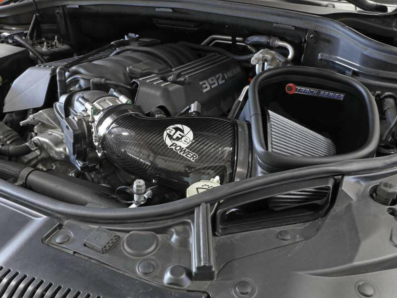 aFe 12-21 Jeep Grand Cherokee 6.4L Track Series Carbon Fiber Cold Air Intake w/Pro Dry S Filter Cold Air Intakes aFe