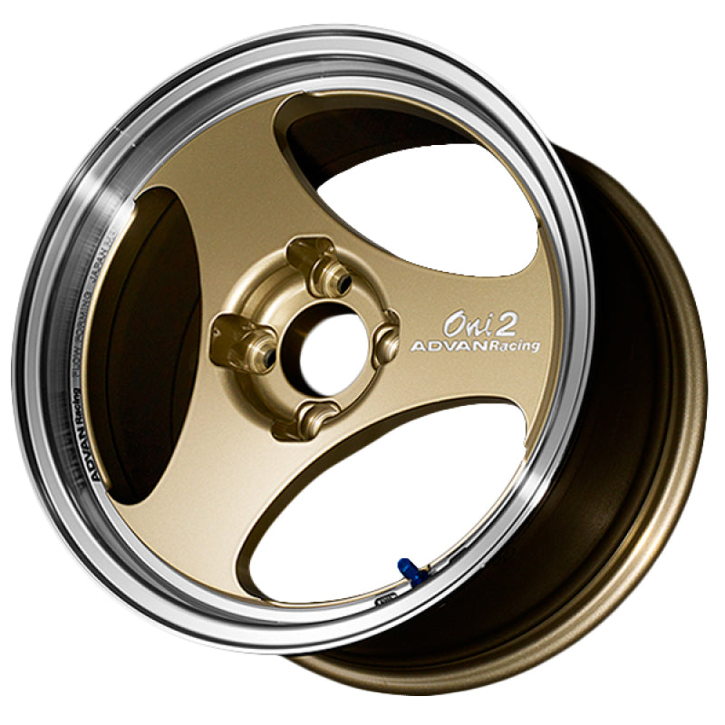 Advan ONI2 15x7 / ET +30 / 4x100 - Machining & Champagne Gold Wheel Wheels - Cast Advan