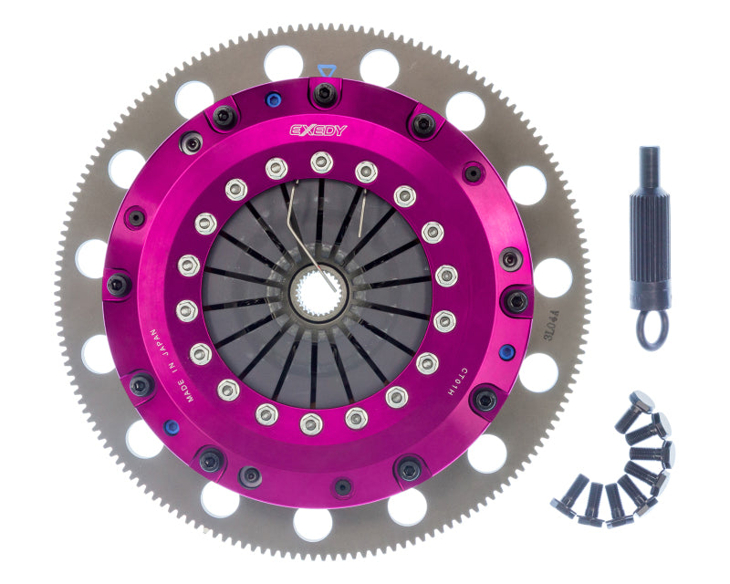 Exedy 96-16 Ford Mustang V8 4.6L/5.0L Hyper Twin Cerametallic Clutch Sprung Disc Push Type Cover Clutch Kits - Multi Exedy