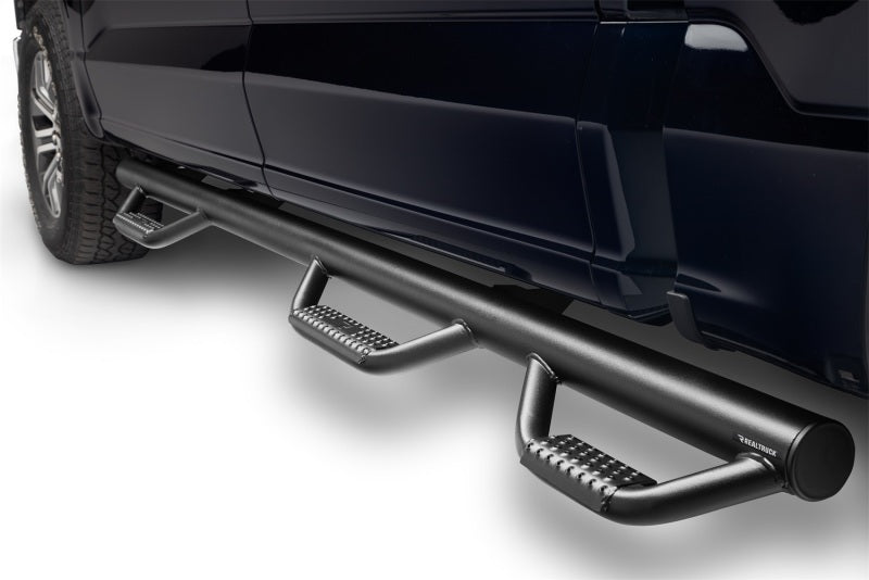 N-Fab Nerf Step 15-17 Ford F-150 SuperCrew 5.5ft Bed - Tex. Black - Bed Access - 3in Side Steps N-Fab