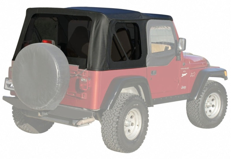 Rampage 1997-2006 Jeep Wrangler(TJ) OEM Replacement Top - Black Diamond Soft Tops Rampage