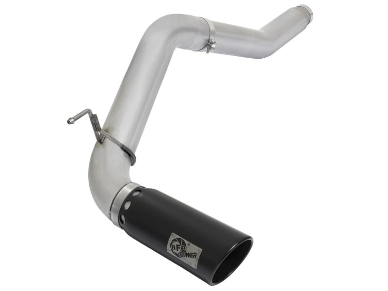 aFe Atlas Exhaust 5in DPF-Back Al Steel 2016 Nissan Titan XD V8-5.0L Black Tip DPF Back aFe