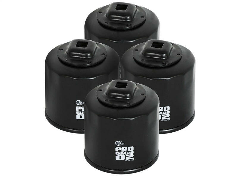 aFe Pro GUARD D2 Oil Filter 02-17 Nissan Cars L4/ 04-17 Subaru Cars H4 (4 Pack) Oil Filters aFe