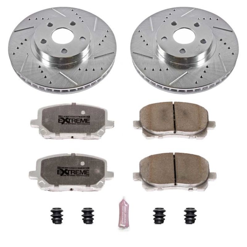Power Stop 03-08 Pontiac Vibe Front Z26 Street Warrior Brake Kit Brake Kits - Performance D&S PowerStop