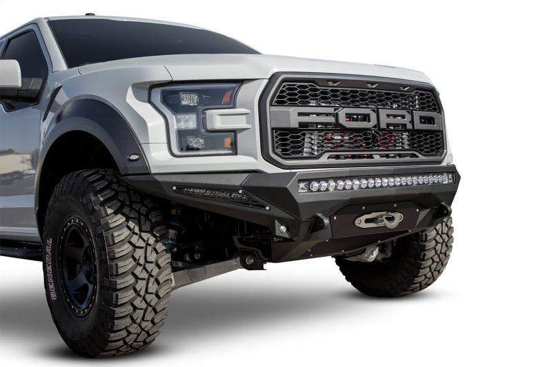 Addictive Desert Designs 17-18 Ford F-150 Raptor Stealth Fighter Front Bumper w/ Winch Mount Bumpers - Steel Addictive Desert Designs