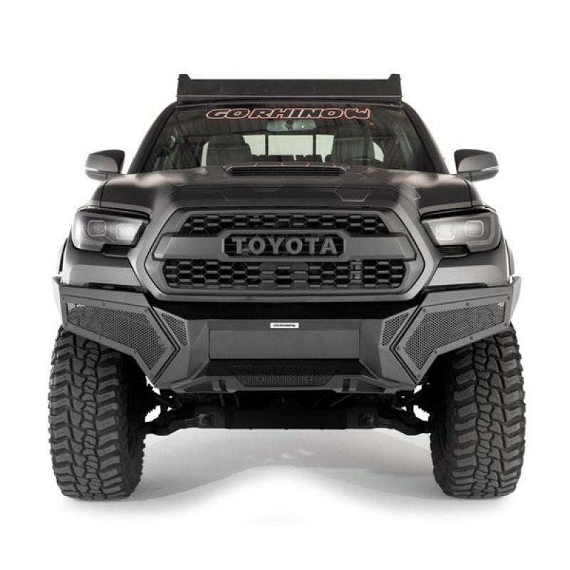 Go Rhino 16-21 Tacoma Element Front Bumper w/ Power Actuated Hide-away Light Bar Mount Tex Black Bumpers - Steel Go Rhino