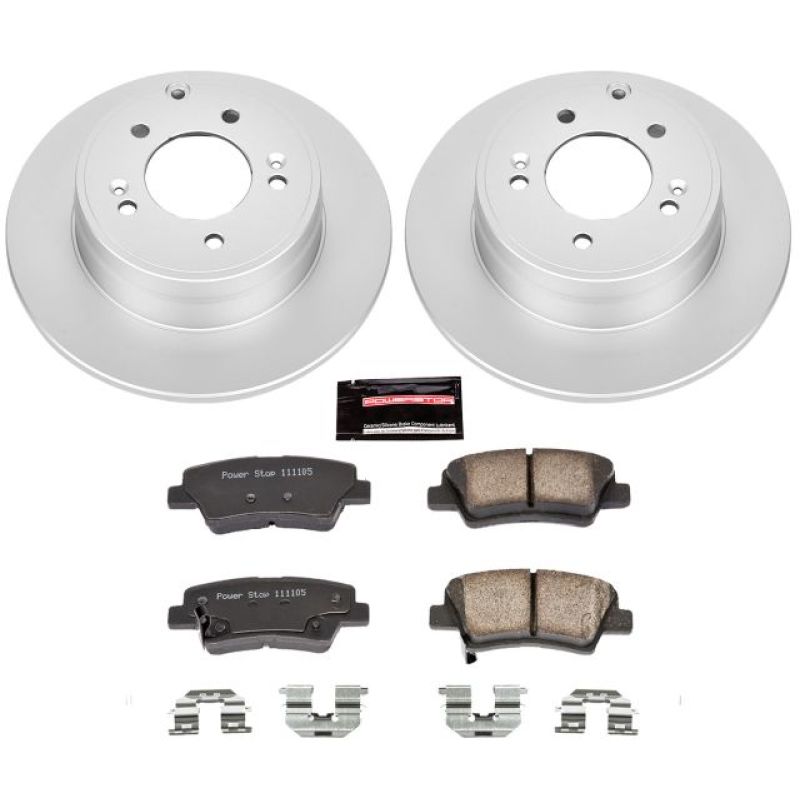 Power Stop 12-17 Hyundai Azera Rear Z17 Evolution Geomet Coated Brake Kit Brake Kits - Performance Blank PowerStop