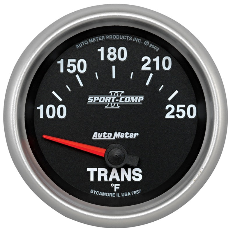 Autometer Sport-Comp II 66.7mm 100-250 Deg F Transmission Electric Temperature Gauge Gauges AutoMeter