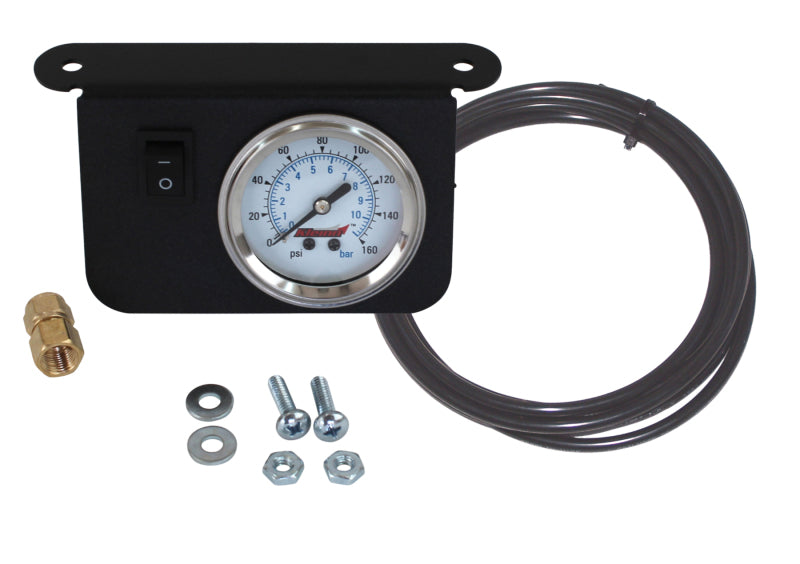 Kleinn Illuminated Dual Needle 160 PSI Dash Panel Gauge Kit w/ On/Off Switch Horns Kleinn Air Horns