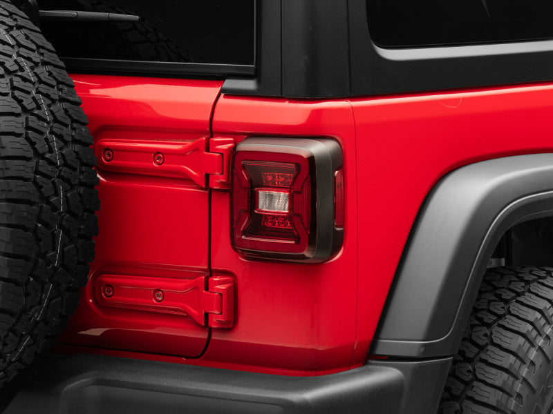 Raxiom 18-22 Jeep Wrangler JL LED Tail Lights- Black Housing - Red Lens Tail Lights Raxiom