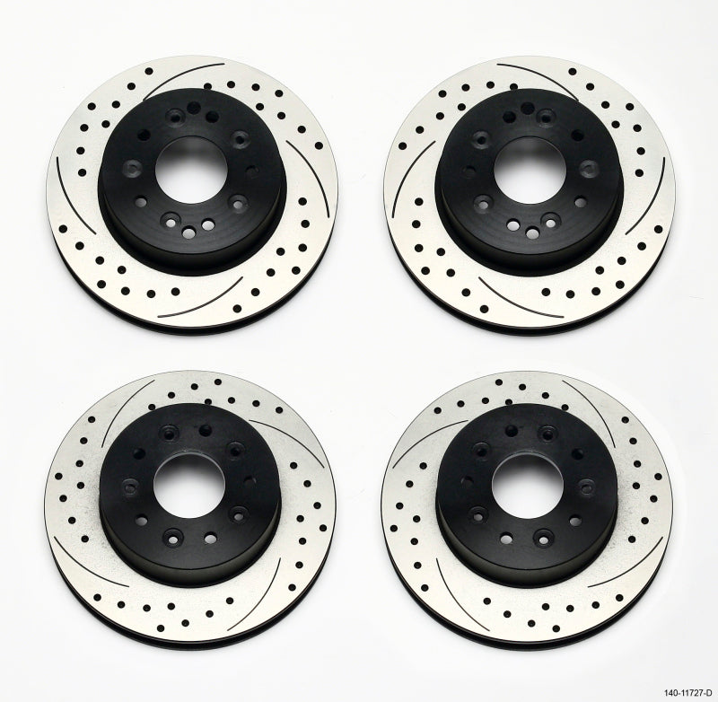 Wilwood Rotor Kit Front/Rear-Drilled 65-82 Corvette C2/C3 (1Pc Rotors) Brake Rotors - 2 Piece Wilwood