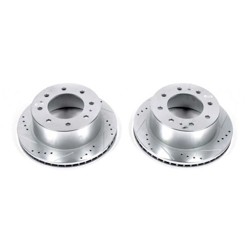 Power Stop 11-20 GMC Sierra 3500 HD Rear Drilled & Slotted Rotor - Pair Brake Rotors - Slot & Drilled PowerStop