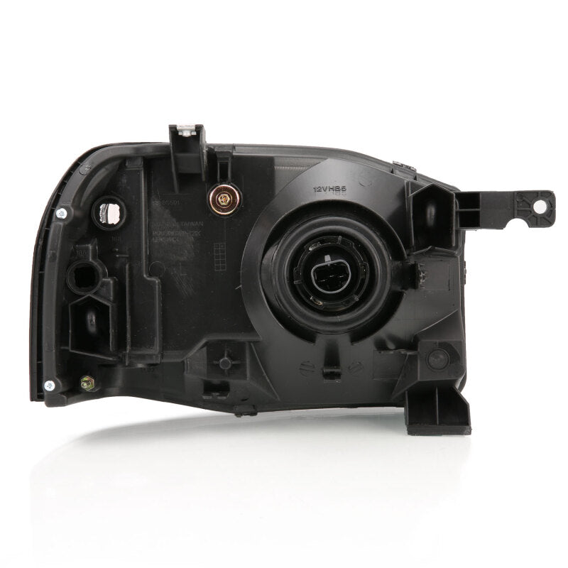 ANZO 2001-2004 Nissan Frontier Se Crystal Headlight Black Amber Reflector Headlights ANZO