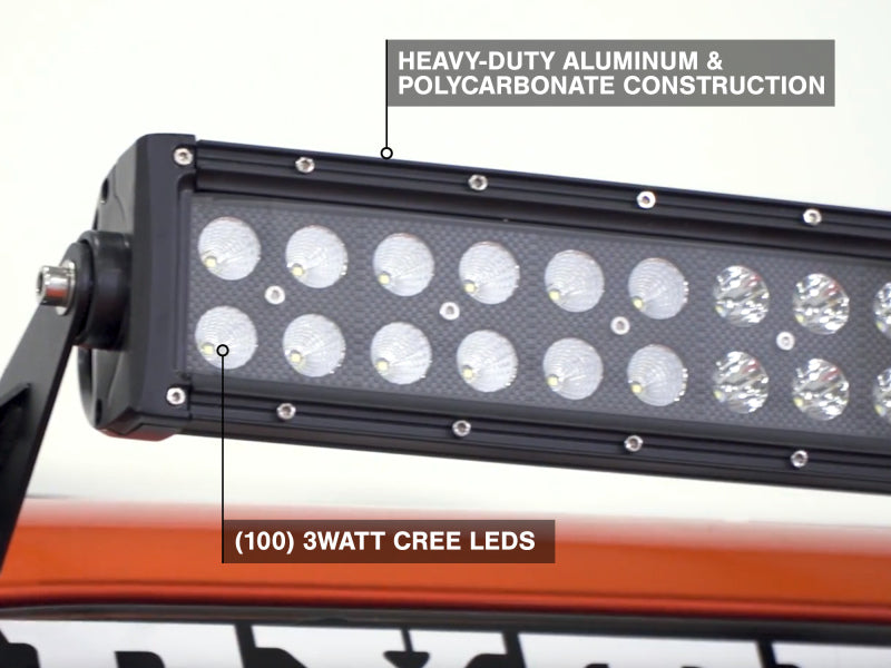 Raxiom 07-18 Jeep Wrangler JK 50-Inch Straight Dual Row LED Light Bar Flood/Spot Combo Beam Light Bars & Cubes Raxiom