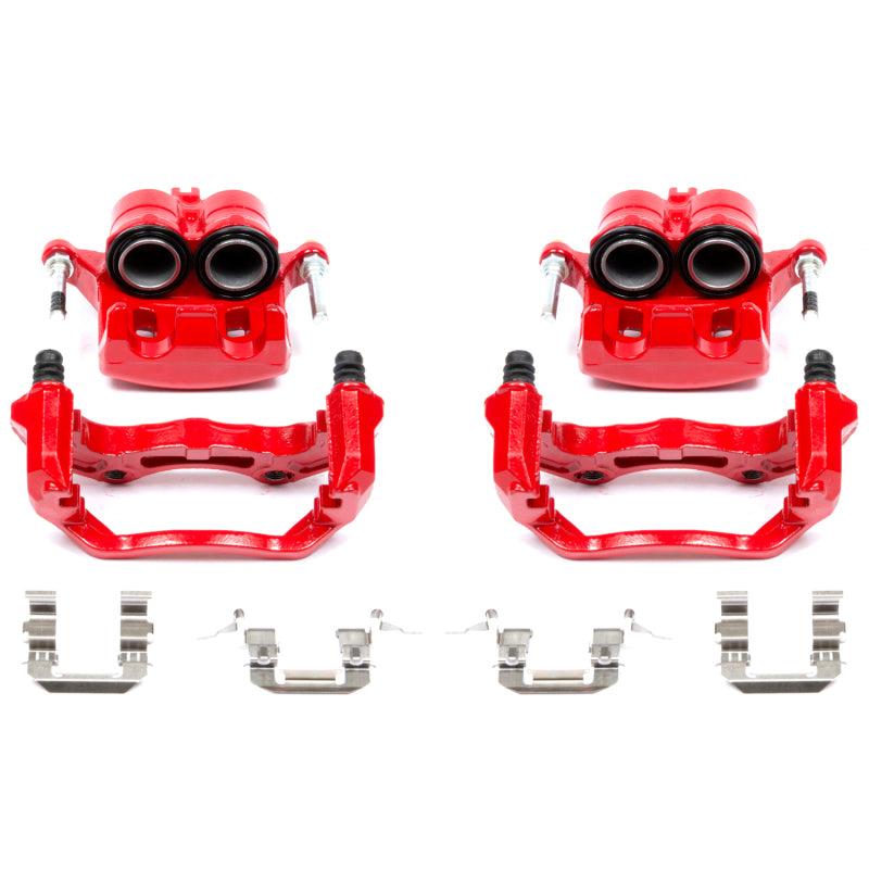 Power Stop 05-07 Infiniti G35 Front Red Calipers w/Brackets - Pair Brake Calipers - Perf PowerStop