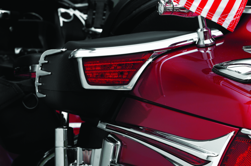 Kuryakyn L.E.D. Passenger Armrest Trim With Turn Signal 06-17 GL1800 Chrome Light Bars & Cubes Kuryakyn