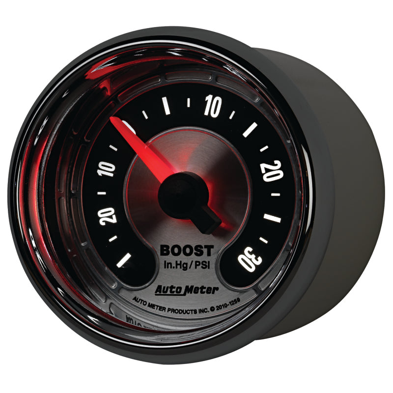 Autometer American Muscle 52mm Full Sweep Electric 30 In Hg.-Vac/30PSI Boost Vacuum Gauge Gauges AutoMeter