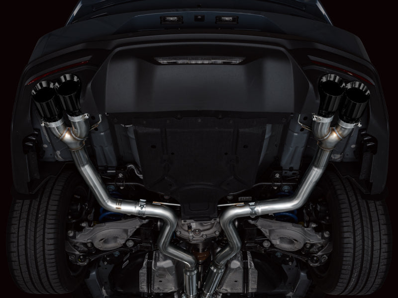 AWE 2024 Ford Mustang GT Fastback S650 RWD Track Edition Catback Exhaust w/ Quad Diamond Black Tips Catback AWE Tuning